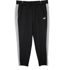 Puma Pants Womens XL Baseball Tri‎ OP Track Black White Side Stripe Athletic New